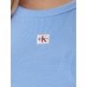 CALVIN KLEIN A- WOVEN LABEL 2X2 RIB BABY TE BLUE DESCENT LV047C200G-C32
