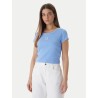 CALVIN KLEIN A- WOVEN LABEL 2X2 RIB BABY TE BLUE DESCENT LV047C200G-C32