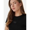 CALVIN KLEIN SS MONOLOGO BABY RIB MINI DRESS BLACK LV047F241G-UB1