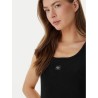 CALVIN KLEIN SL BABY RIB WOVEN LABEL SQUARE DRESS BLACK LV047F257G-UB1