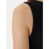 CALVIN KLEIN SL BABY RIB WOVEN LABEL SQUARE DRESS BLACK LV047F257G-UB1