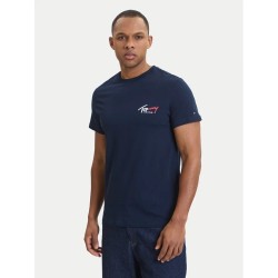 TOMMY HILFIGER TJM SLIM SIGN CHEST SS TEE EXT DARK NIGHT NAVY DM0DM22538-C1G