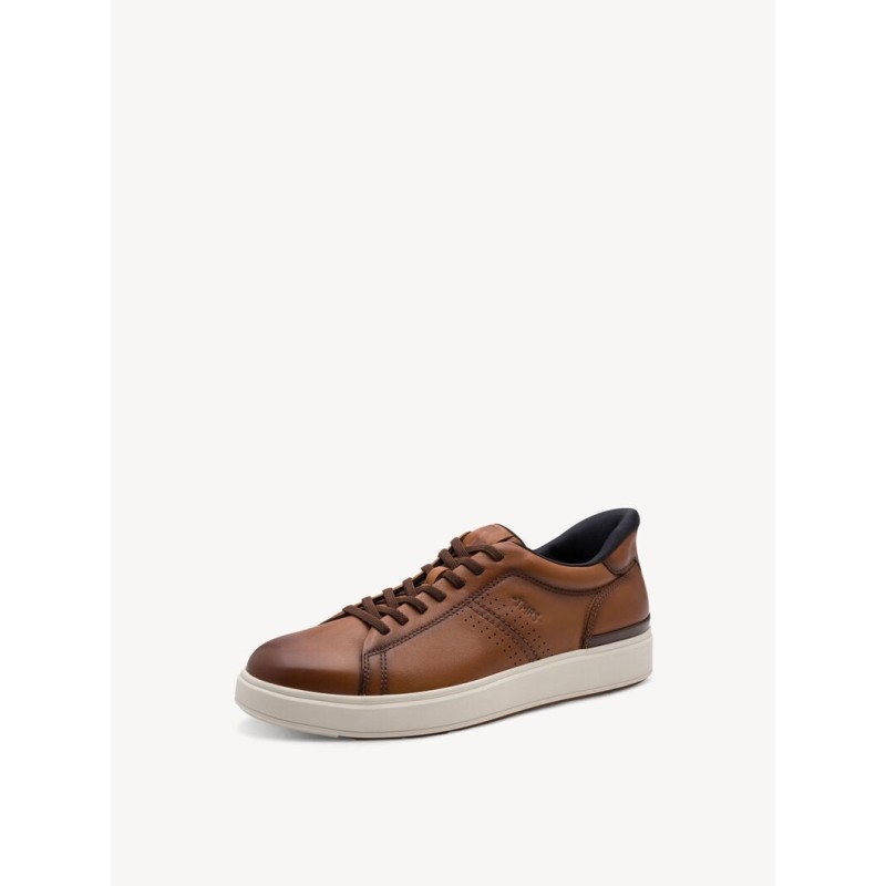 TAMARIS LEATHER SNEAKERS LOW COGNAC 1-13620-46-305