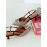 TAMARIS SLING PUMPS BLACK COMB 1-29512-46-098
