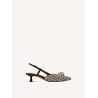TAMARIS SLING PUMPS BLACK COMB 1-29512-46-098
