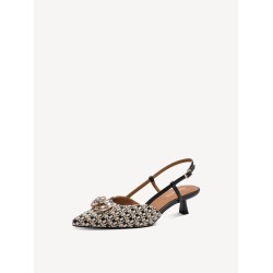 TAMARIS SLING PUMPS BLACK COMB 1-29512-46-098