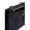 TED BAKER PALLMER FAUX RAFFIA LARGE ICON BLUE BAG 284036