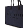 TED BAKER PALLMER FAUX RAFFIA LARGE ICON BLUE BAG 284036