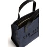 TED BAKER PAOLINA FAUX RAFFIA SMALL ICON BLUE BAG 284037