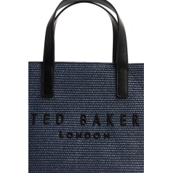 TED BAKER PAOLINA FAUX RAFFIA SMALL ICON BLUE BAG 284037