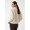 GUESS CECILIA PUFFER QUILTED JACKET ECRU V6RL03WL132-G1FV