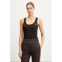 GUESS COLETTE RIB TANK SLIM FIT DARK BROWN V4YP06K8RT2-A10K