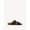 TAMARIS LEATHER SANDAL PULL-UP BLACK 1-17400-44-010