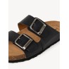 TAMARIS LEATHER SANDAL PULL-UP BLACK 1-17400-44-010