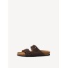 TAMARIS LEATHER SANDAL PULL-UP BROWN 1-17400-44-309