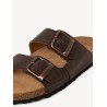 TAMARIS LEATHER SANDAL PULL-UP BROWN 1-17400-44-309