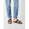 TAMARIS LEATHER SANDAL PULL-UP BROWN 1-17400-44-309