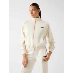 GUESS GEORGIA HIGH NECK PULL-ZIP SWEATSHIRT ECRU V6RQ00KD852-G1O6