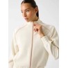 GUESS GEORGIA HIGH NECK PULL-ZIP SWEATSHIRT ECRU V6RQ00KD852-G1O6