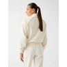 GUESS GEORGIA HIGH NECK PULL-ZIP SWEATSHIRT ECRU V6RQ00KD852-G1O6