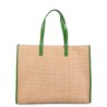 TED BAKER PALLMER FAUX RAFFIA LARGE ICON BAG GREEN 284036