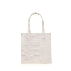 TED BAKER WENONAA CROC EFFECT SMALL ICON BAG IVORY 282819