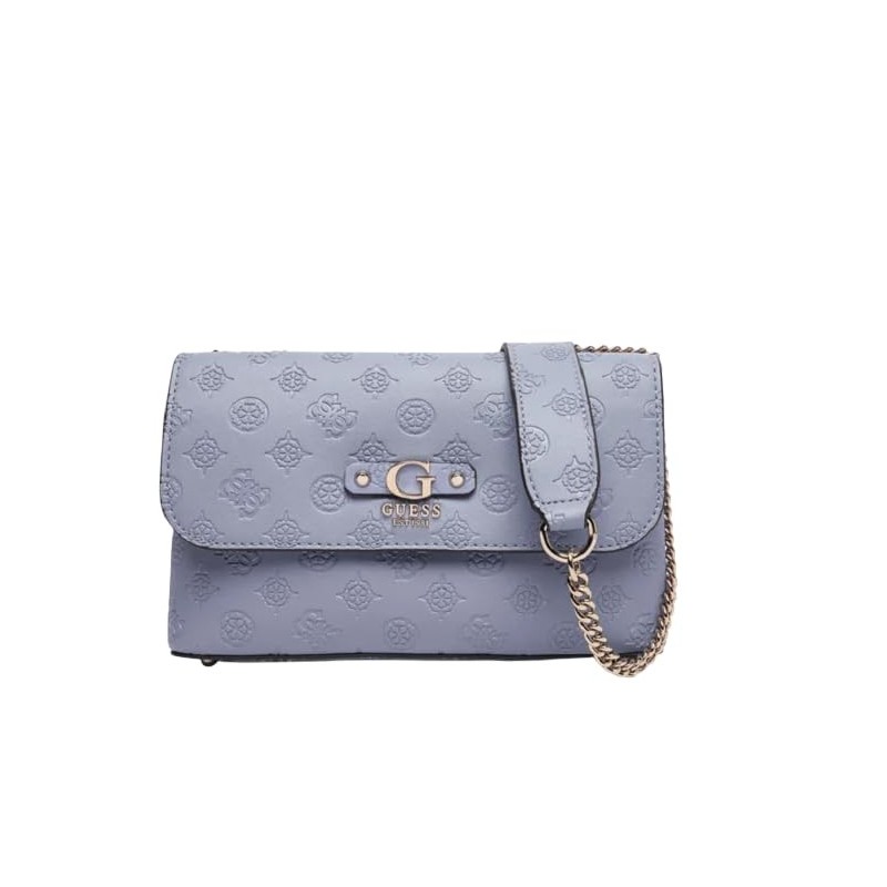 GUESS DITA CROSSBODY BAG GREY BLUE LOGO HWPD7602210-GREY BLUE