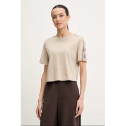 GUESS BRITNEY CROP T-SHIRT BEIGE V3RI08I3Z14-G1BW