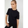 GUESS BRITNEY CROP T-SHIRT BLACK V3RI08I3Z14-JBLK