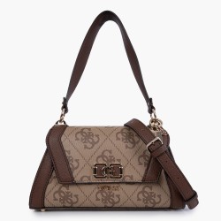 GUESS KARNILLA LOGO CROSSBODY BAG LATTE LOGO BROWN HWOS9901190-LGW
