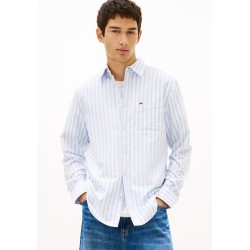 TOMMY HILFIGER TJM REG STRIPE OXFORD SHIRT EX BLUE TWILIGHT  DM0DM22790-C38
