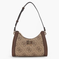 GUESS KARNILLA LOGO SHOULDER BAG LATTE LOGO/BROWN HWOS9901180-LGW