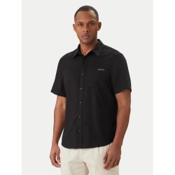 CALVIN KLEIN SS SOLID CAUSAL LINEN CLASSIC SHIRT BLACK LV004RF120G-UB1
