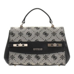 GUESS MELINDA LOGO SHOULDER BAG BLACK LOGO HWJP9902200-BLA