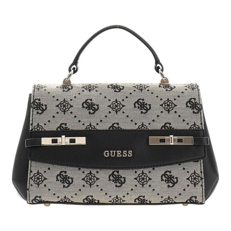 GUESS MELINDA LOGO SHOULDER BAG BLACK LOGO HWJP9902200-BLA