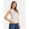 CALVIN KLEIN SL MONOGRAM PATCH WAFFLE RACER TOP VANILLA HEATHER LV047F232G-P4P