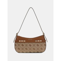 GUESS MELINDA LOGO SHOULDER BAG LATTE LOGO HWJP9902170-LTL