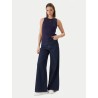 CALVIN KLEIN SL MONOGRAM PATCH WAFFLE RACER TOP EVENING BLUE LV047F232G-9EI