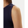 CALVIN KLEIN SL MONOGRAM PATCH WAFFLE RACER TOP EVENING BLUE LV047F232G-9EI
