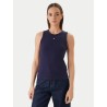 CALVIN KLEIN SL MONOGRAM PATCH WAFFLE RACER TOP EVENING BLUE LV047F232G-9EI