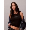 CALVIN KLEIN CONTOUR 2X2 RIB GRAPHIC TANK TOP BLACK LV047F816G-UB1