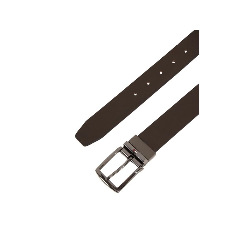 TOMMY HILFIGER DEΝTON 3.5 REV BELT LEATHER BROWN/BLACK AM0AM13012 OHD