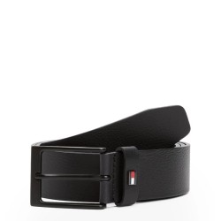 TOMMY HILFIGER LEATHER BELT BLACK LAYTON 3.5 AM0AM13016-BDS