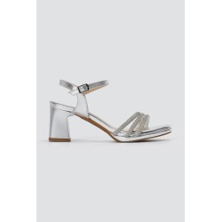 RAGAZZA BLOCK HEEL SANDAL 0941-SILVER