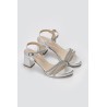 RAGAZZA BLOCK HEEL SANDAL 0941-SILVER