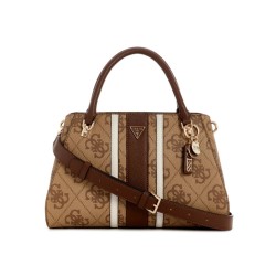 GUESS NOELLE II SATCHEL BAG LATTE LOGO/BROWN HWSS9672070-LGW
