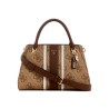 GUESS NOELLE II SATCHEL BAG LATTE LOGO/BROWN HWSS9672070-LGW