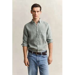 GANT REG GMNT DYED LINEN SHIRT CERAMIC GREY 3240120-010