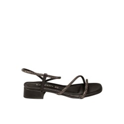 RAGAZZA FLAT STRASS SANDALS 093-BLACK