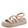 TAMARIS LEATHER PLATFORM SANDAL IVORY 1-28365-46-418